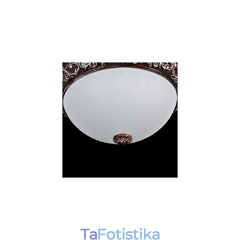 Flush Mount Light Glass Resin Silver Carving European Classic