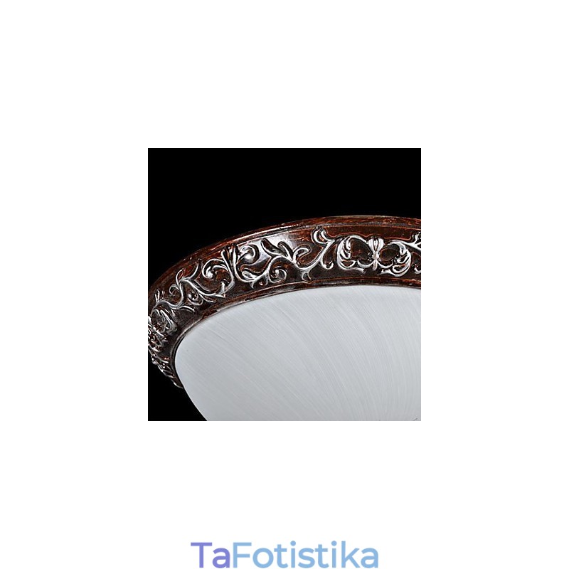 Flush Mount Light Glass Resin Silver Carving European Classic