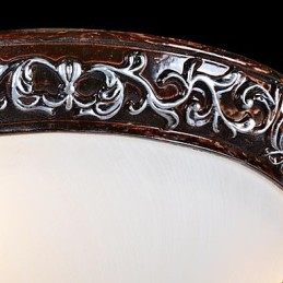 Flush Mount Light Glass Resin Silver Carving European Classic