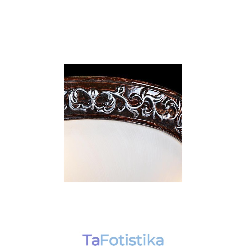 Flush Mount Light Glass Resin Silver Carving European Classic