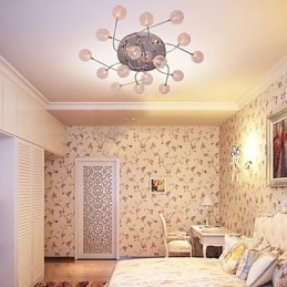 G4 Iron Flush Mount Light με σκιές αλουμινίου