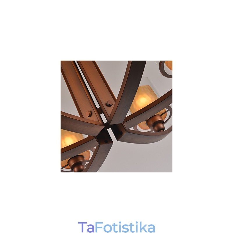 Παραδοσιακός κλασικός ρετρό μίνι μεταλλικός πολυέλαιος ζωγραφικής
