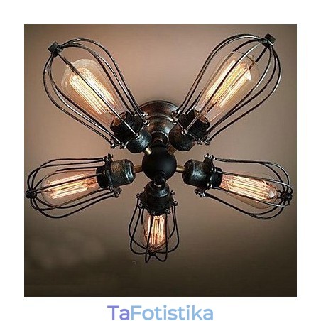 Vintage Mini Style Painting Metal Flush Mount Vintage Mini Style Painting Metal Flush Mount