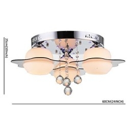 Τηλεχειριστήριο Flush Mount Modern Contemporary 3 φώτα με κόκκινο μπλε