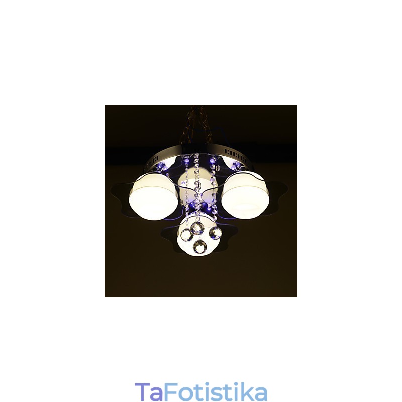 Τηλεχειριστήριο Flush Mount Modern Contemporary 3 φώτα με κόκκινο μπλε