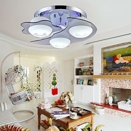 Flush Mount 3 Lights Modern Fashion Contracted λευκό μέταλλο από ανοξείδωτο χάλυβα