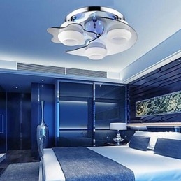 Flush Mount 3 Lights Modern Fashion Contracted λευκό μέταλλο από ανοξείδωτο χάλυβα
