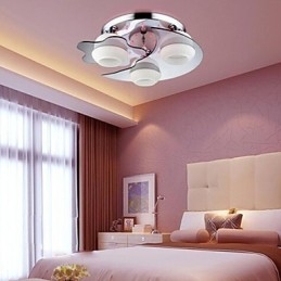 Flush Mount 3 Lights Modern Fashion Contracted λευκό μέταλλο από ανοξείδωτο χάλυβα