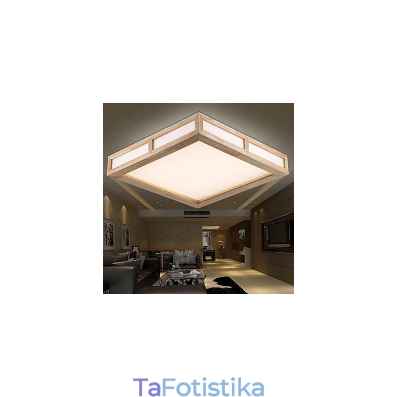Flush Mount Mini Style Modern Contemporary Wood Bamboo