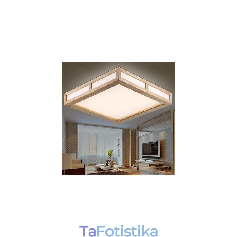 Flush Mount Mini Style Modern Contemporary Wood Bamboo
