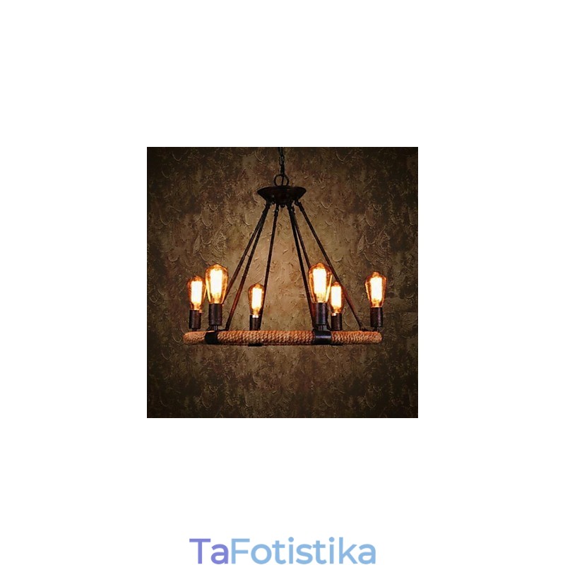 Παραδοσιακό Κλασικό Ρουστίκ Lodge Retro Country Vintage Πίνακας Μεταλλικό Κρεμαστό Φωτιστικό