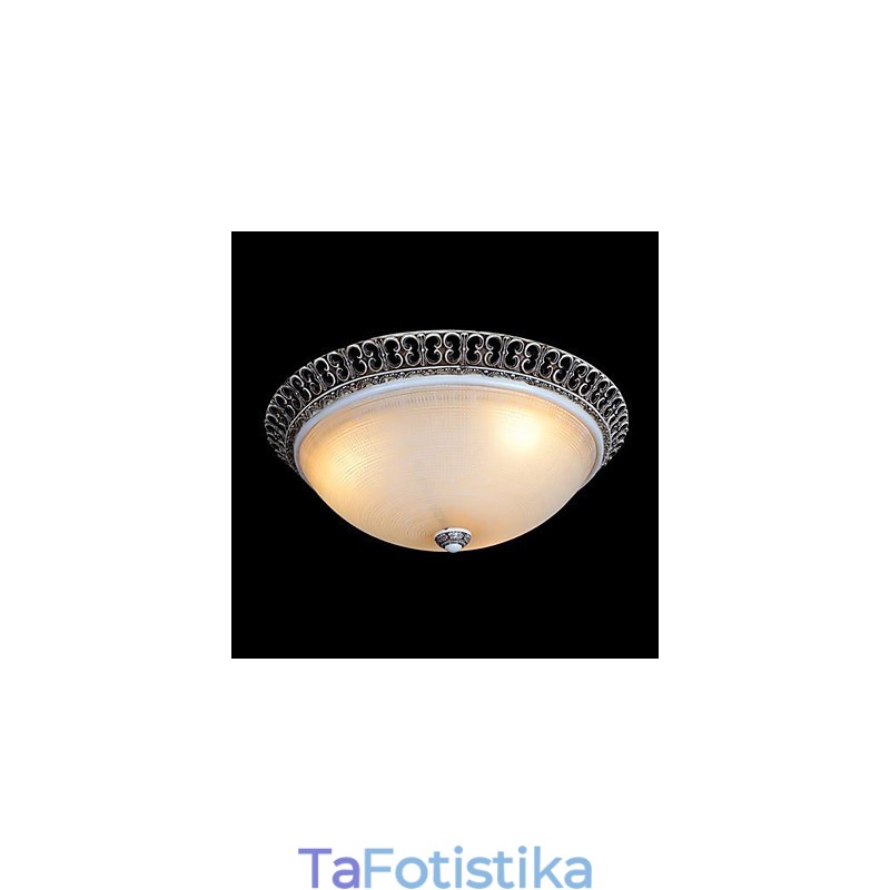 Σκούρο καφέ Flush Mount Ανοιχτό γυάλινο μοτίβο ρητίνης σκάλισμα European Classic