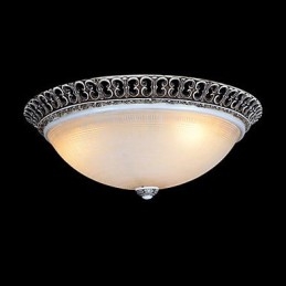 Σκούρο καφέ Flush Mount Ανοιχτό γυάλινο μοτίβο ρητίνης σκάλισμα European Classic