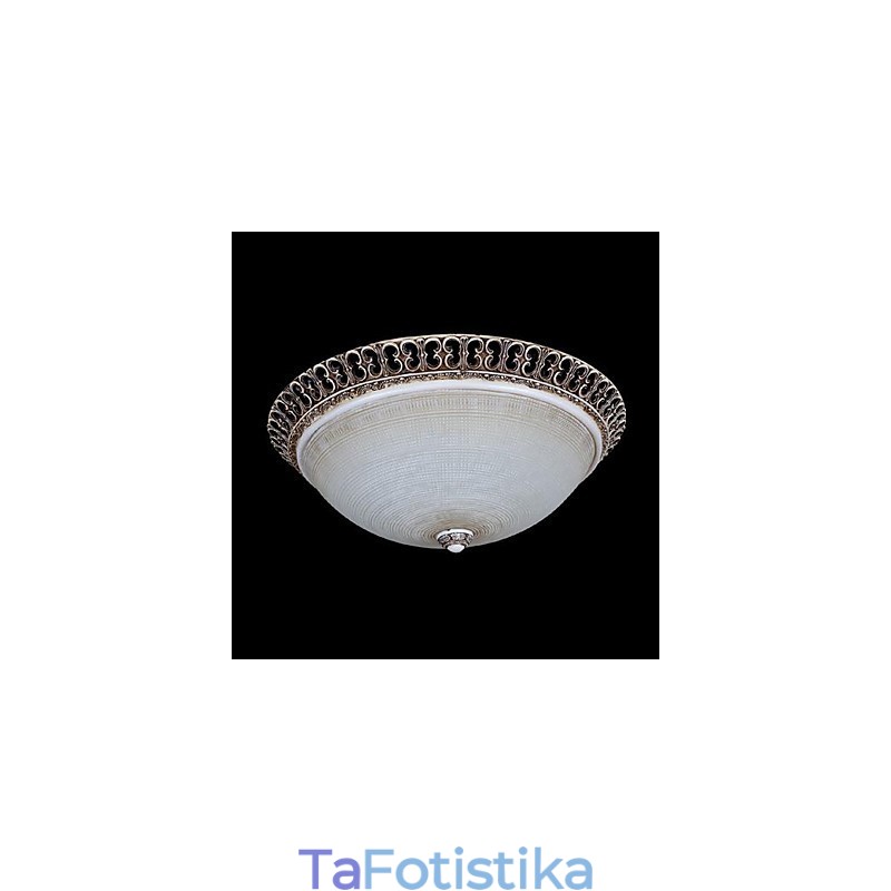 Σκούρο καφέ Flush Mount Ανοιχτό γυάλινο μοτίβο ρητίνης σκάλισμα European Classic