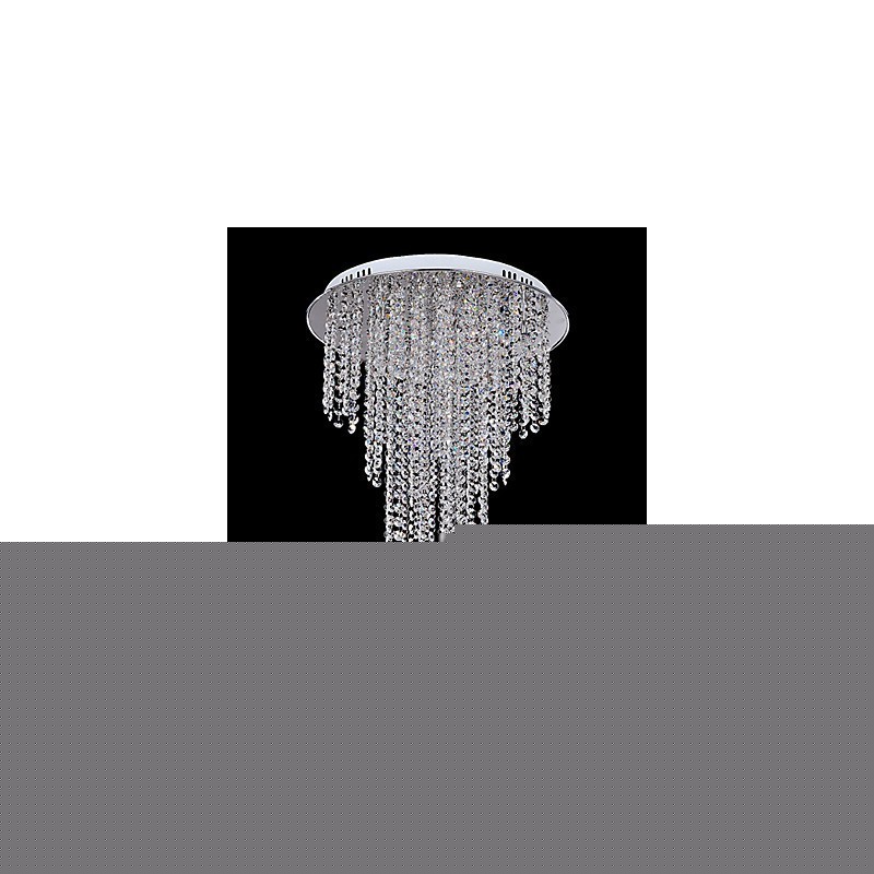 Crystal Flush Mount 8 Light Contemporary Metal Electroplating