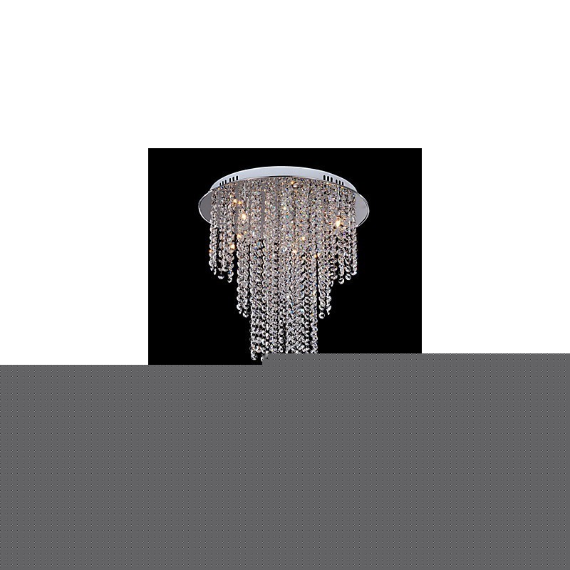 Crystal Flush Mount 8 Light Contemporary Metal Electroplating