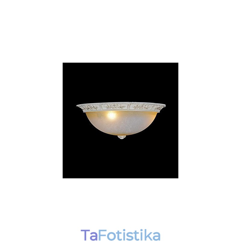 White Flush Mount Ανοιχτό κίτρινο λευκό γυαλί ρητίνης μοτίβο σκάλισμα European Classic