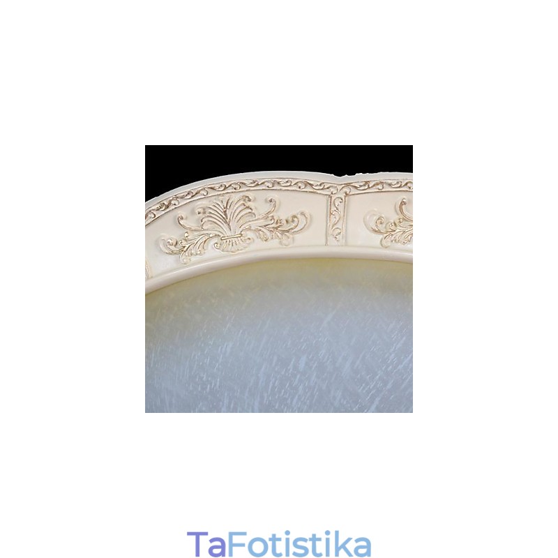 White Flush Mount Ανοιχτό κίτρινο λευκό γυαλί ρητίνης μοτίβο σκάλισμα European Classic