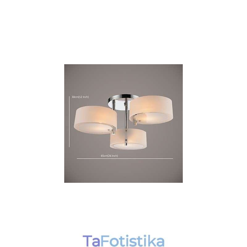 Flush Mount Modern Contemporary 3 Φωτιστικά Οροφής Μεταλλικό