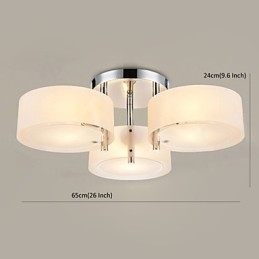 Flush Mount Μοντέρνο Σύγχρονο Φωτιστικό Οροφής 3 Φωτιστικών Μεταλλικό