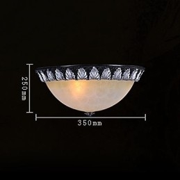 Flush Mount Light μοτίβο γυαλιού ρητίνης ασημί σκάλισμα European Classic