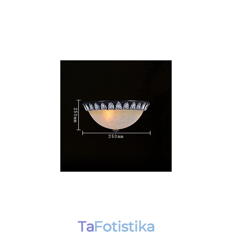 Flush Mount Light μοτίβο γυαλιού ρητίνης ασημί σκάλισμα European Classic