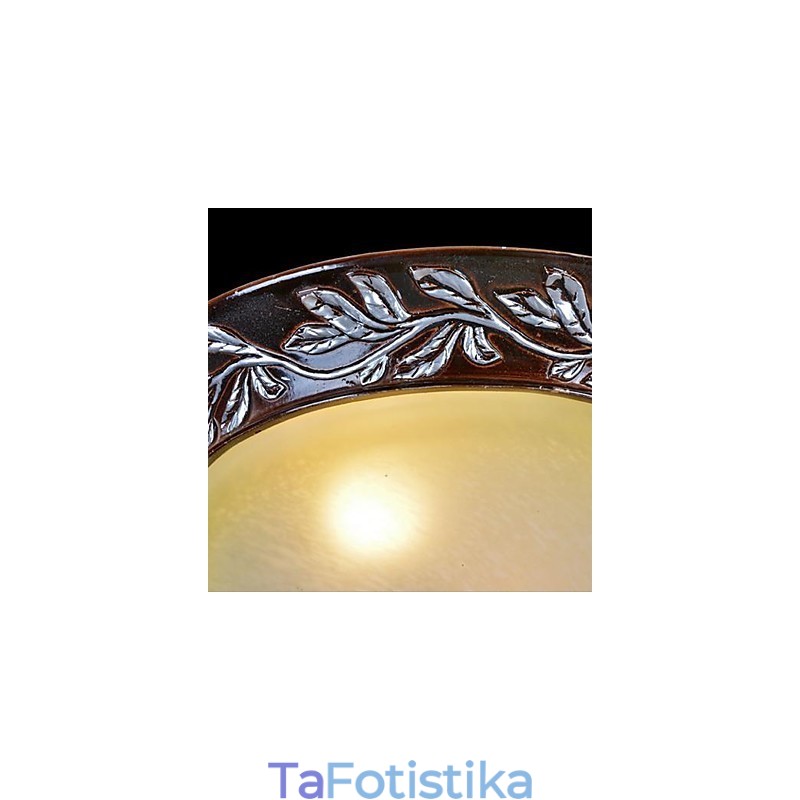 Flush Mount ανοιχτό λευκό κίτρινο γυαλί ασημί σκάλισμα European Classic