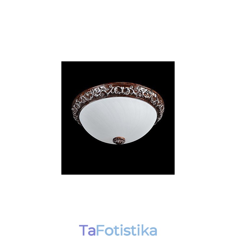 Flush Mount Light Glass Resin Silver Carving European Classic