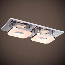 Ακρυλικό 16W Flush Mount 2 light Μοντέρνο ακρυλικό επιμεταλλωμένο ανοξείδωτο χάλυβα