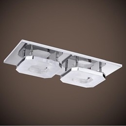 Ακρυλικό 16W Flush Mount 2 light Μοντέρνο ακρυλικό επιμεταλλωμένο ανοξείδωτο χάλυβα