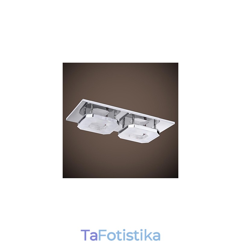 Ακρυλικό 16W Flush Mount 2 light Μοντέρνο ακρυλικό επιμεταλλωμένο ανοξείδωτο χάλυβα