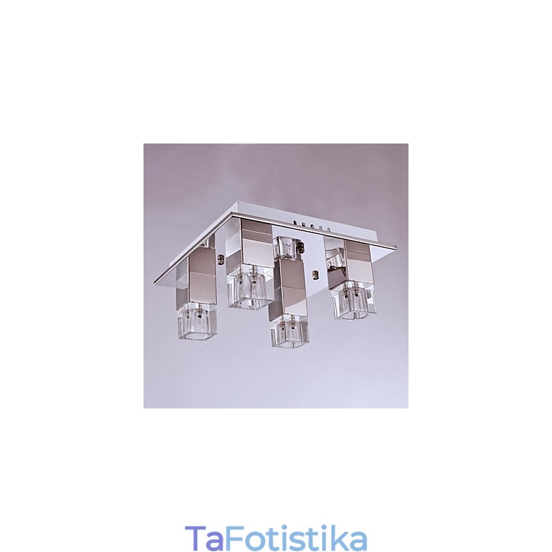 Φωτιστικά Οροφής 4 Ελαφρύ Κρυστάλλινο Καλλιτεχνικό Ανοξείδωτο Ατσάλι