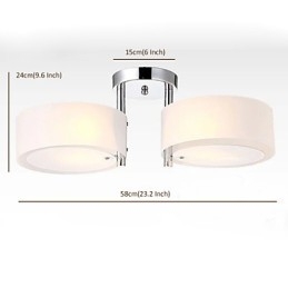 Flush Mount Modern Contemporary 2 Φωτιστικά Φωτιστικό Οροφής Μεταλλικό
