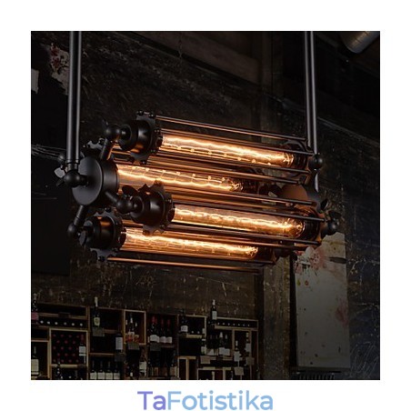Πολυέλαιος από επιμεταλλωμένο μέταλλο Rustic Lodge Retro Mini Style Πολυέλαιος από επιμεταλλωμένο μέταλλο Rustic Lodge Retro Mini Style