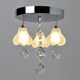 Μοντέρνο Σύγχρονο Crystal Metal Flush Mount