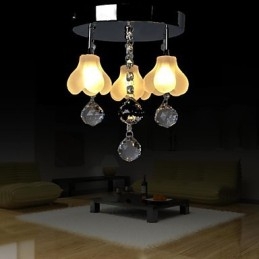 Μοντέρνο Σύγχρονο Crystal Metal Flush Mount