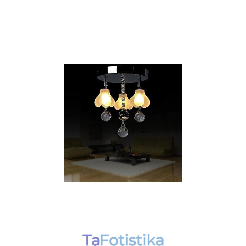 Μοντέρνο Σύγχρονο Crystal Metal Flush Mount