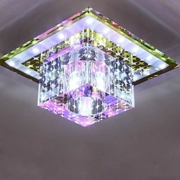 Κρυστάλλινο φωτιστικό οροφής Spotlight SMD 3W Creative Lamp Tube Light Πολύχρωμο έγχρωμο φως θόλου