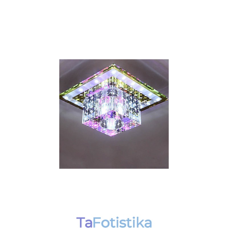 Κρυστάλλινο φωτιστικό οροφής Spotlight SMD 3W Creative Lamp Tube Light Πολύχρωμο έγχρωμο φως θόλου