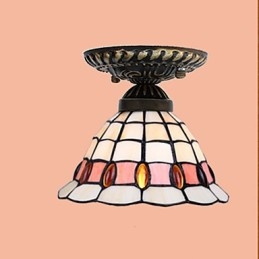 Φως λαμπτήρα θόλου απορρόφησης βιτρό ευρωπαϊκών αγροτικών δημιουργικών τεχνών