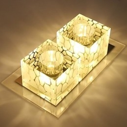 Κρυστάλλινο φωτιστικό οροφής 27*15*5cm Spotlight SMD 6W Creative Lamp Tube Light Colorful Color Dome Light