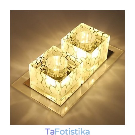 Κρυστάλλινο φωτιστικό οροφής 27*15*5cm Spotlight SMD 6W Creative Lamp Tube Light Colorful Color Dome Light Κρυστάλλινο φωτιστικό οροφής 27*15*5cm Spotlight SMD 6W Creative Lamp Tube Light Colorful Color Dome Light