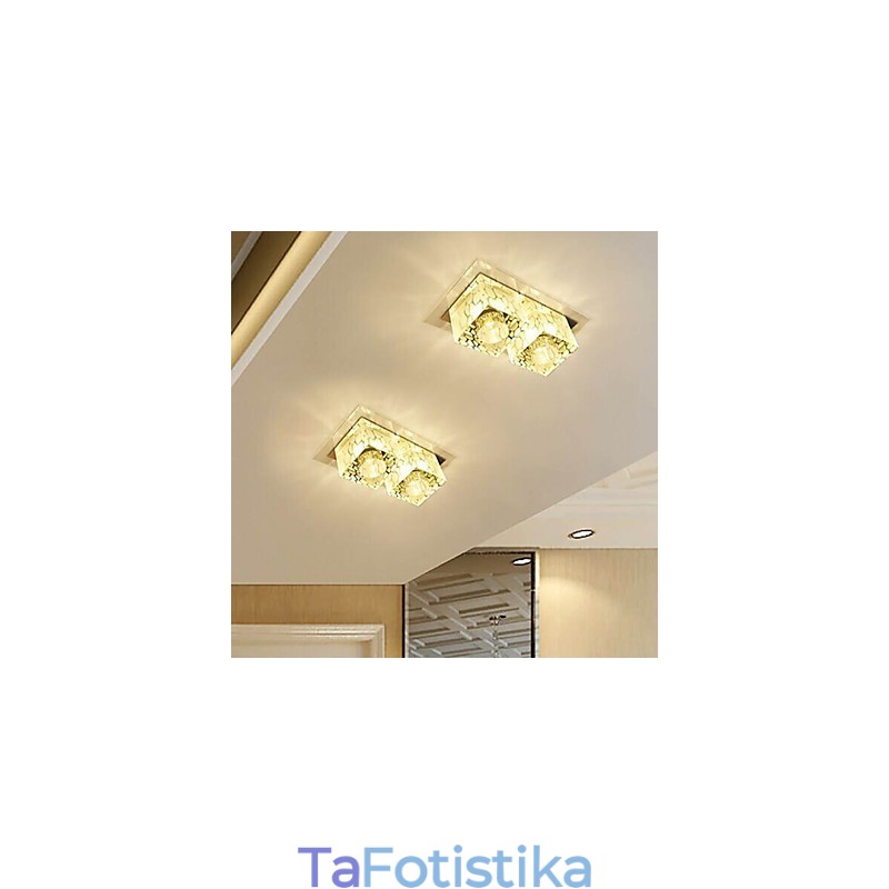 Κρυστάλλινο φωτιστικό οροφής 27*15*5cm Spotlight SMD 6W Creative Lamp Tube Light Colorful Color Dome Light