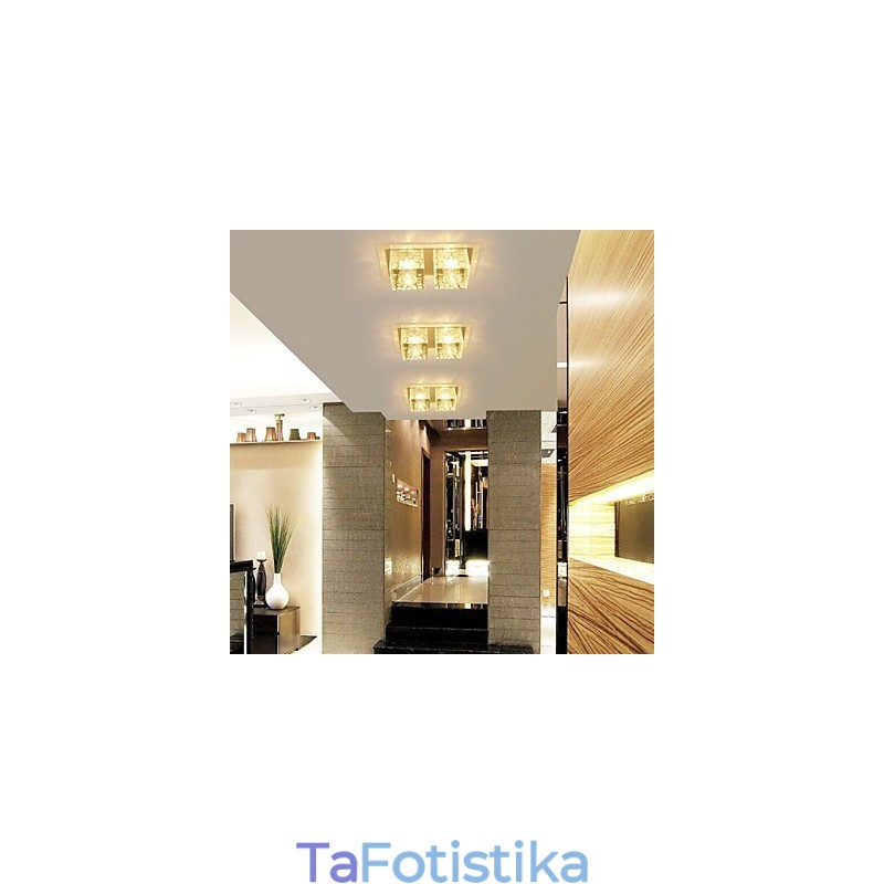 Κρυστάλλινο φωτιστικό οροφής 27*15*5cm Spotlight SMD 6W Creative Lamp Tube Light Colorful Color Dome Light