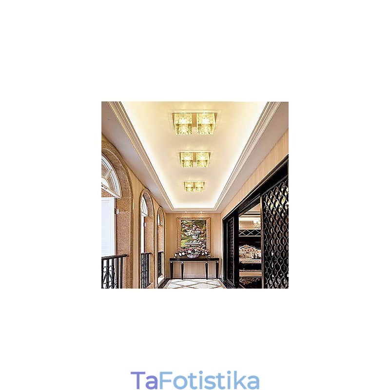 Κρυστάλλινο φωτιστικό οροφής 27*15*5cm Spotlight SMD 6W Creative Lamp Tube Light Colorful Color Dome Light