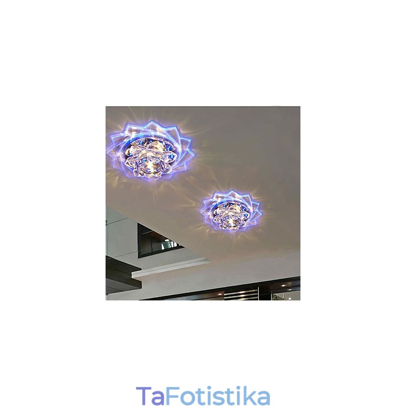 Μίνι κρυστάλλινο φωτιστικό οροφής 20*8,5cm Spotlight 3W Creative Lamp Tube Light Πολύχρωμο τετράγωνο φως θόλου