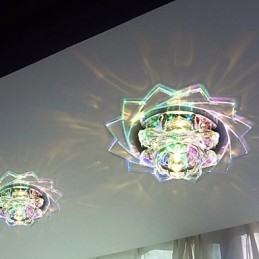 Μίνι κρυστάλλινο φωτιστικό οροφής 20*8,5cm Spotlight 3W Creative Lamp Tube Light Πολύχρωμο τετράγωνο φως θόλου