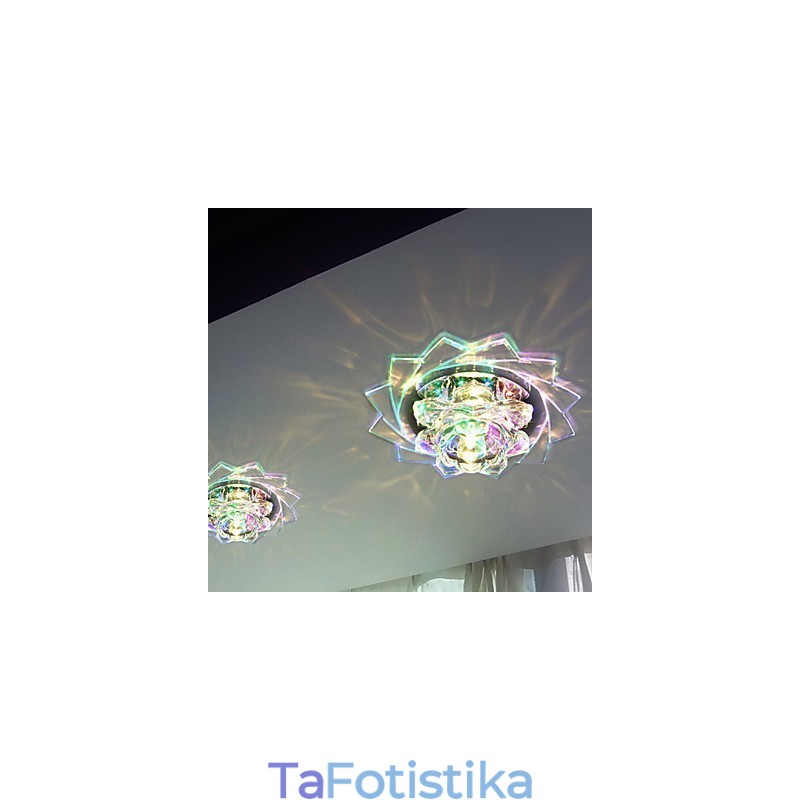 Μίνι κρυστάλλινο φωτιστικό οροφής 20*8,5cm Spotlight 3W Creative Lamp Tube Light Πολύχρωμο τετράγωνο φως θόλου