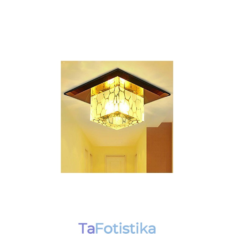 Μίνι κρυστάλλινο φωτιστικό οροφής Spotlight 3W Creative Lamp Tube Light Πολύχρωμο τετράγωνο φως θόλου
