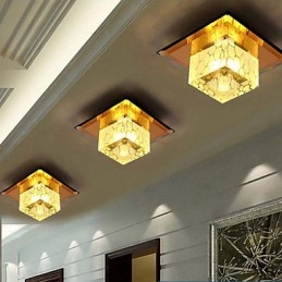 Μίνι κρυστάλλινο φωτιστικό οροφής Spotlight 3W Creative Lamp Tube Light Πολύχρωμο τετράγωνο φως θόλου